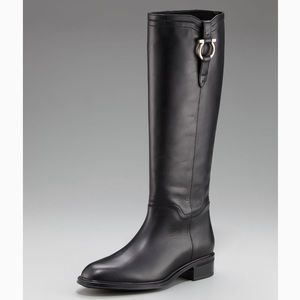 Salvatore Ferragamo Black Riding Boot - Size 7